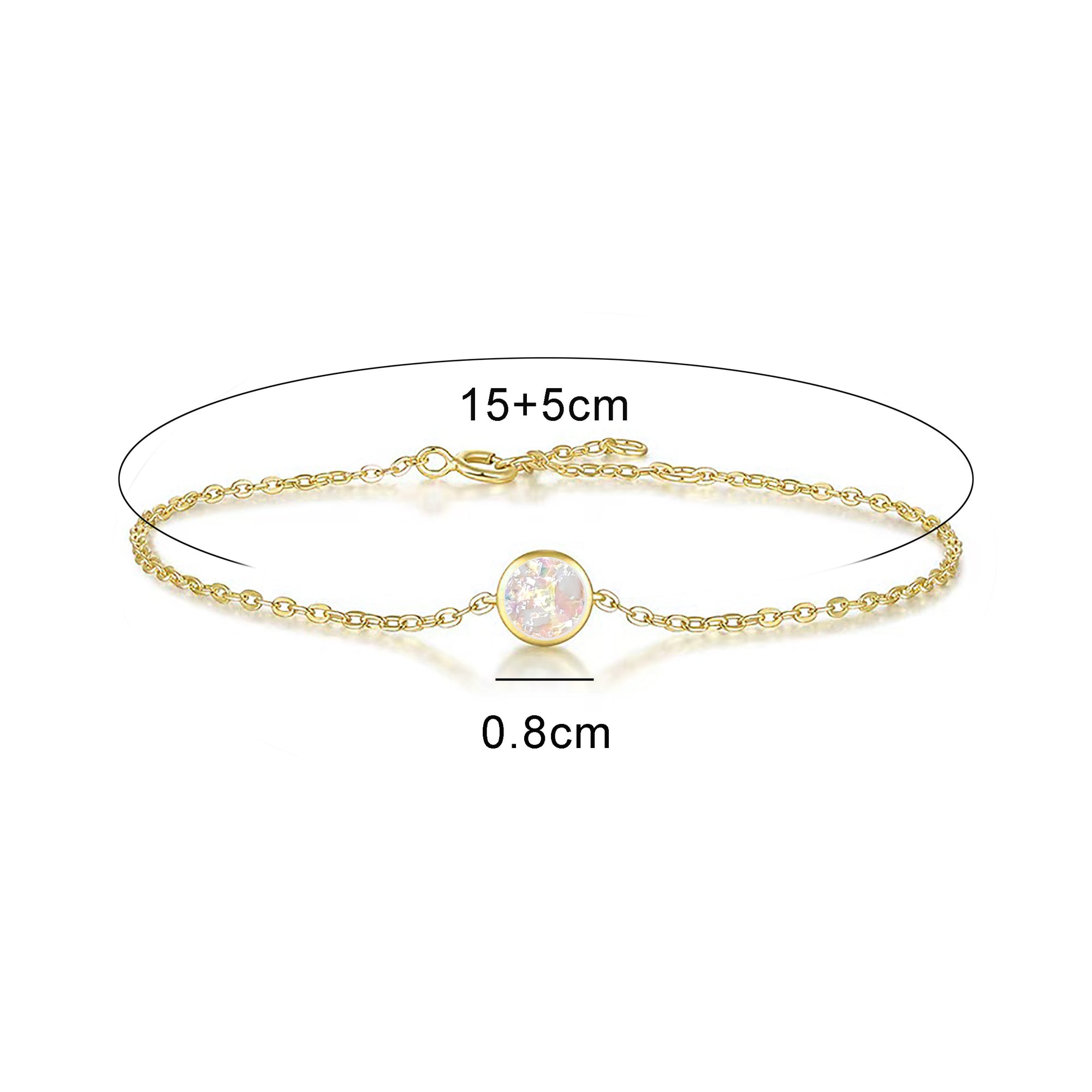 Circle Grace: Solid Gold Ashes Bracelet