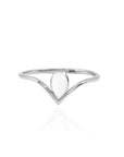 TenderDrop: V Shaped Teardrop Breastmilk Gold Ring