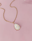 Glisten Drop: Teardrop Ashes Gold Necklace