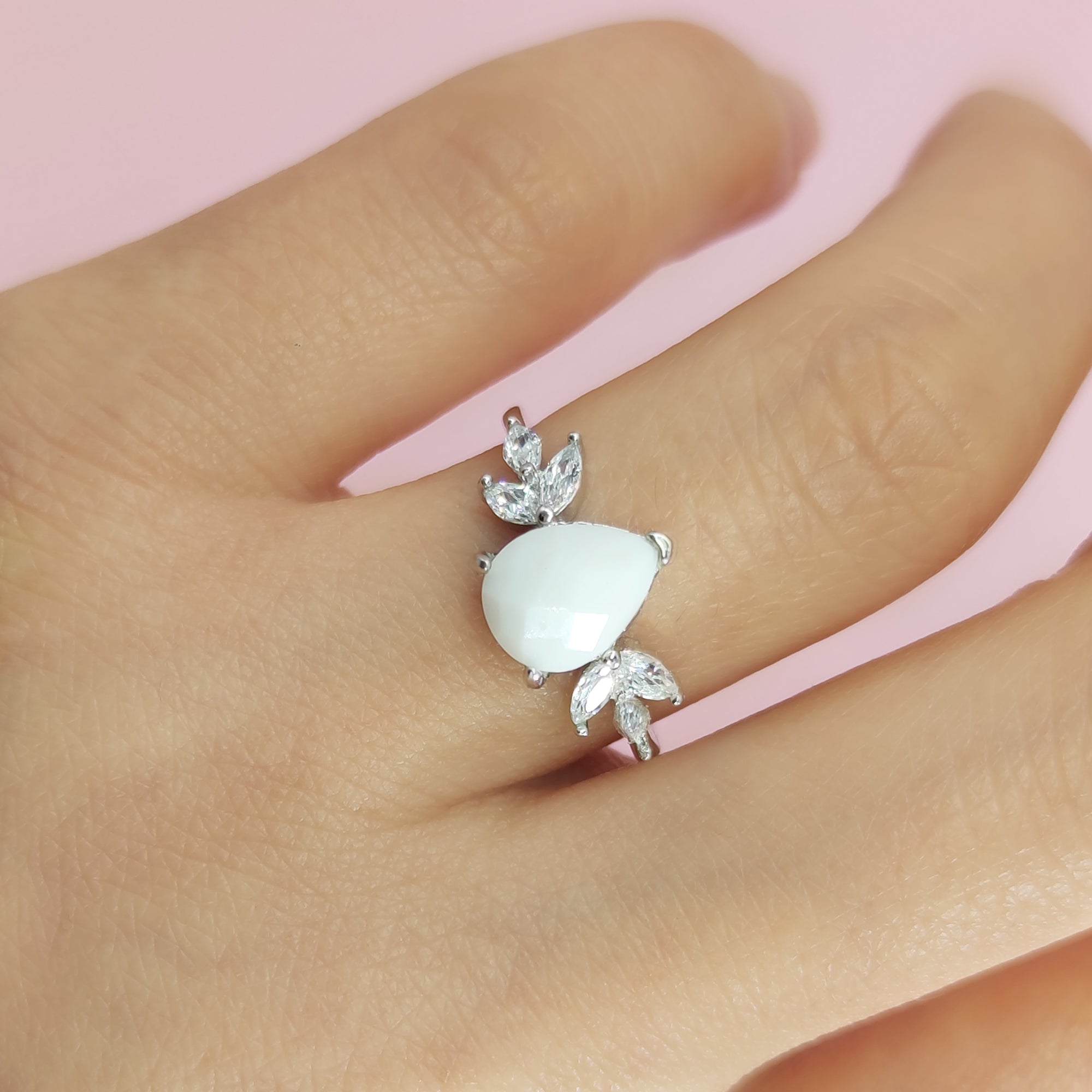 Sterling Silver Teardrop Breastmilk Ring (DIY KIT)