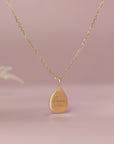 Glisten Drop: Teardrop Breastmilk Gold Necklace