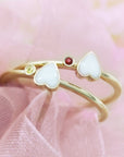 Heart's Glow: Birthstone Breast Milk Ring