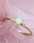 Heart's Glow: Birthstone Breast Milk Ring