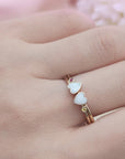 Heart's Glow: Birthstone Breast Milk Ring