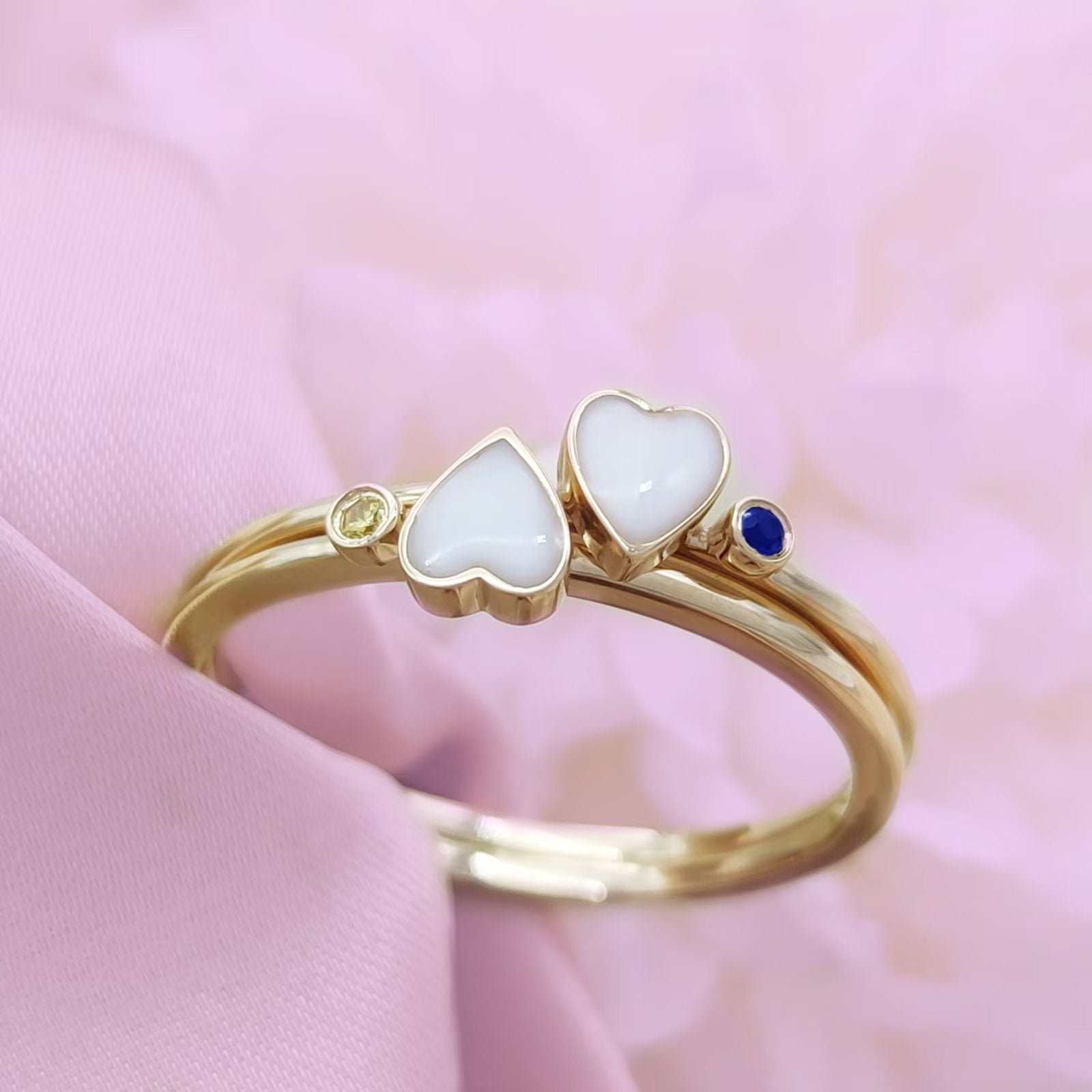 Heart&#39;s Glow: Birthstone Breast Milk Ring