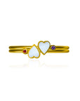 Heart's Glow: Birthstone Breast Milk Ring