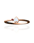 Heart's Glow: Birthstone Breast Milk Ring