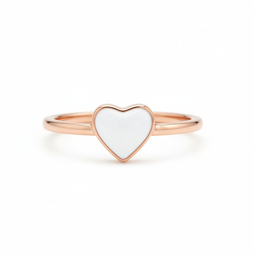 Whispering Heartleaf: Love in Solid Gold Breastmilk Rings