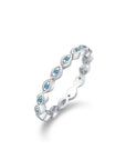 Lace of Legacy : Full Band Birthstone Stackable Moissanite Ashes Ring
