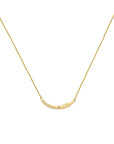 Lunar Sparkle: Solid Gold Footprint Necklace