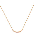 Lunar Sparkle: Solid Gold Footprint Necklace