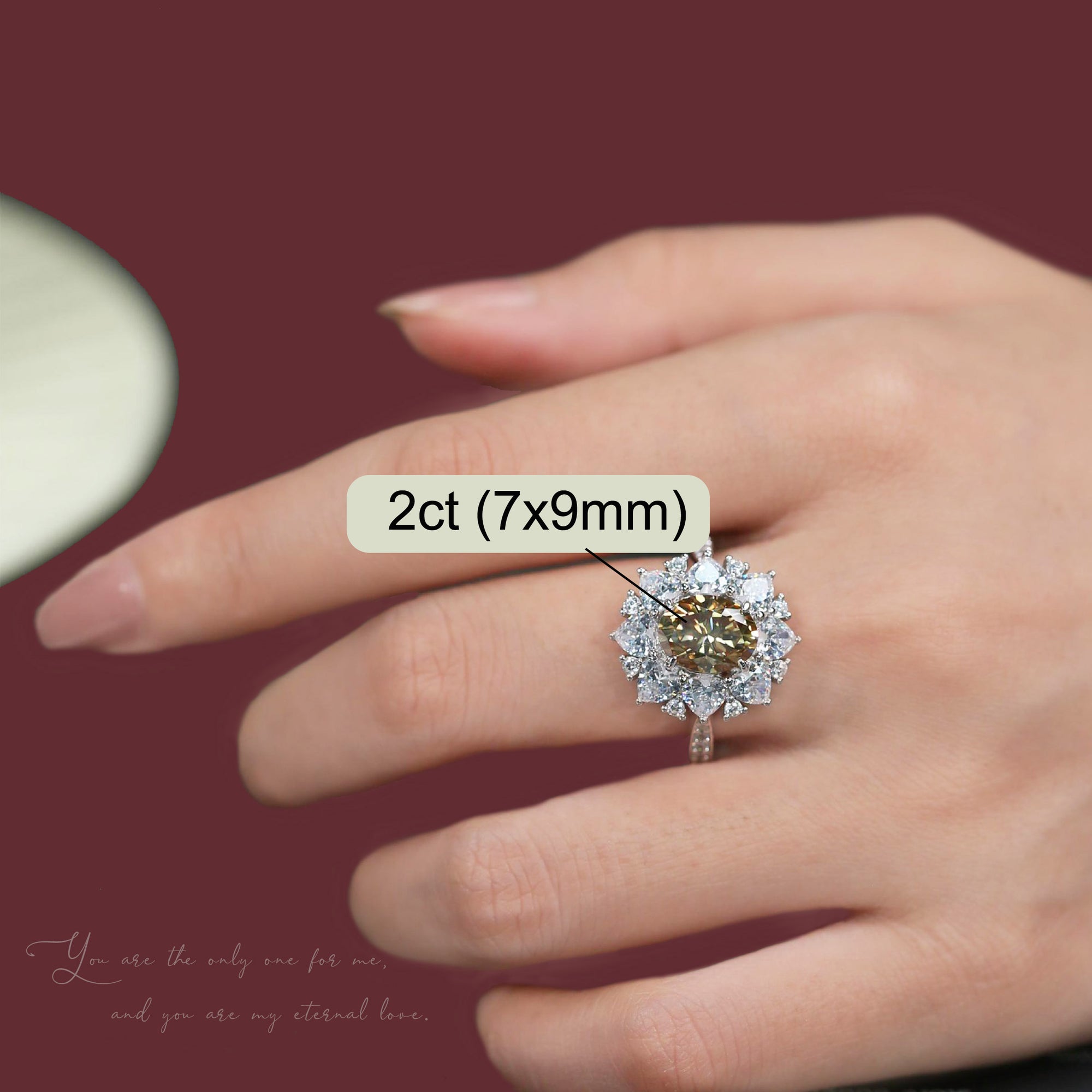 Celestial Ember: Oval Cut Moissanite Ashes Ring