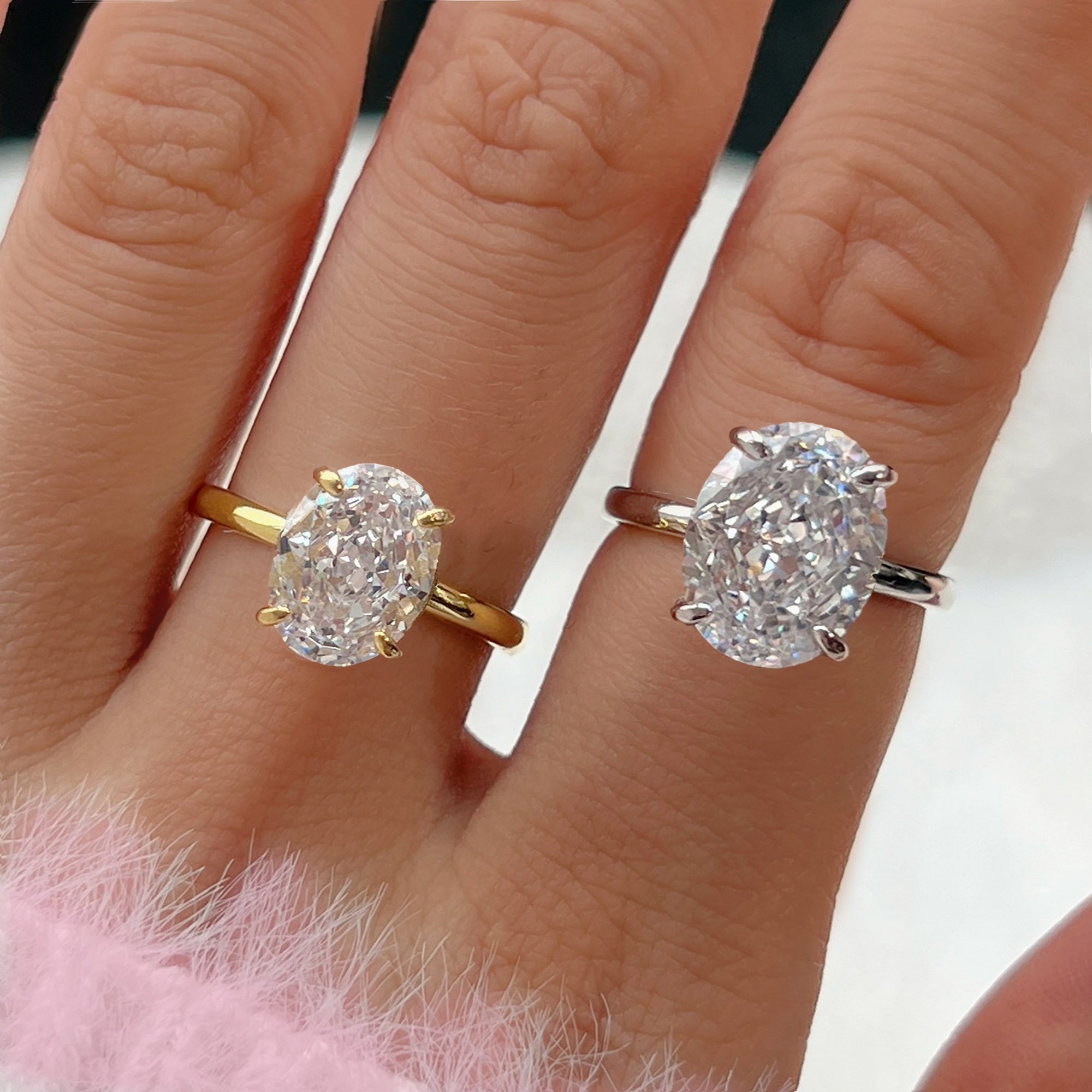 Eclipse: Oval Cut Moissanite Ashes Ring