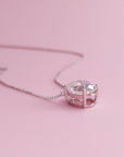 Starlight Whisper: Oval Cut Moissanite Ashes Necklace