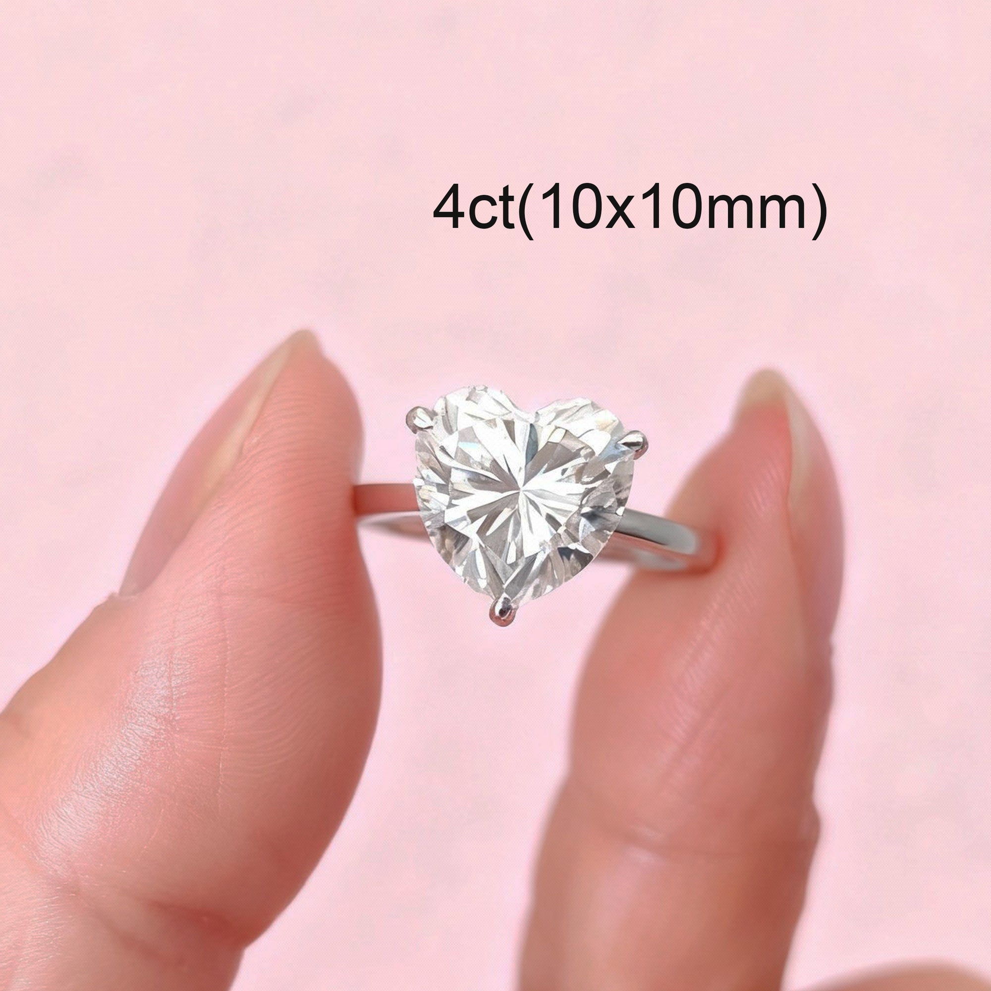 Heart Flutter: Heart Shape Moissanite Ashes Ring