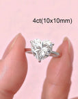Heart Flutter: Heart Shape Moissanite Ashes Ring