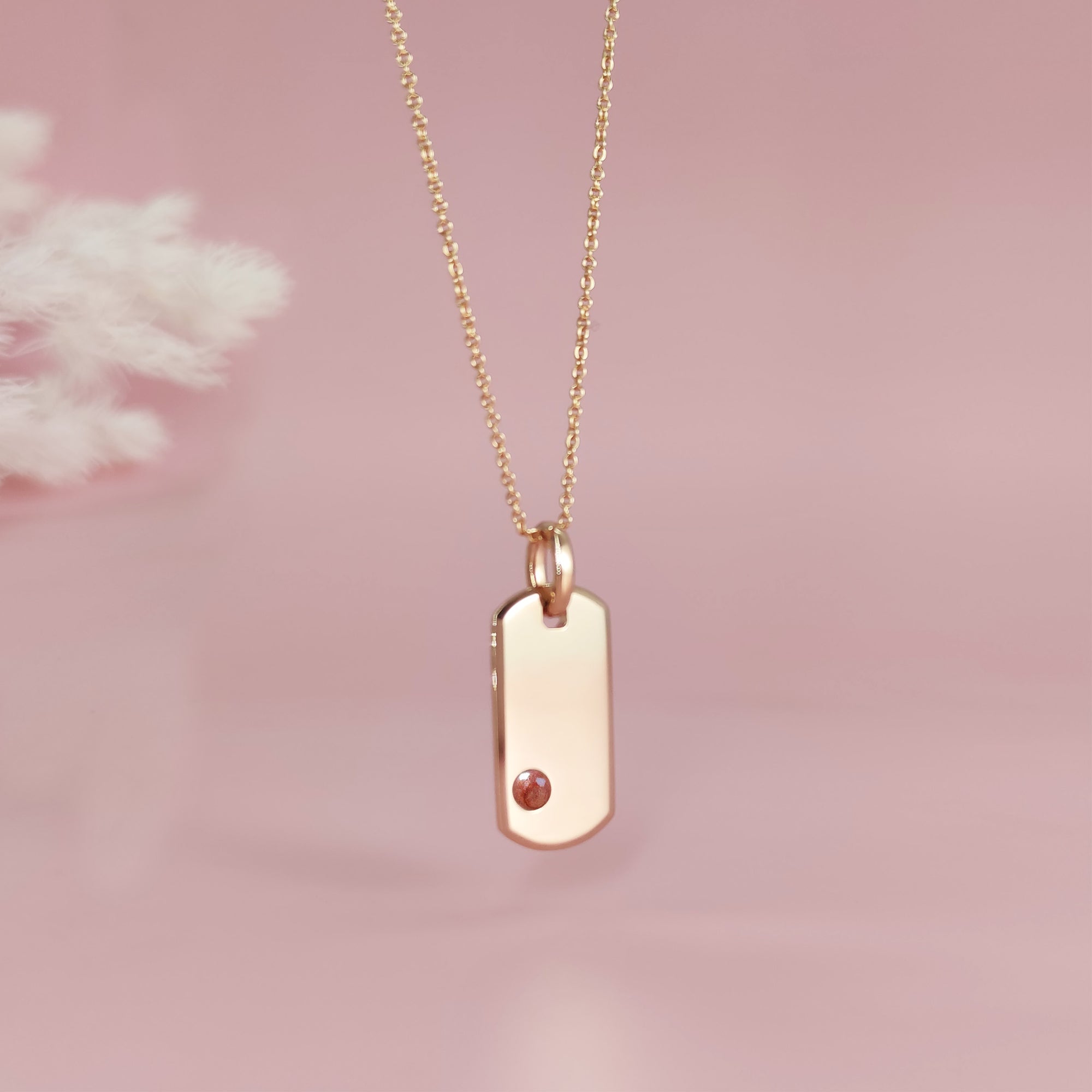 Glisten Drop: Collar de oro con forma de lágrima y cenizas