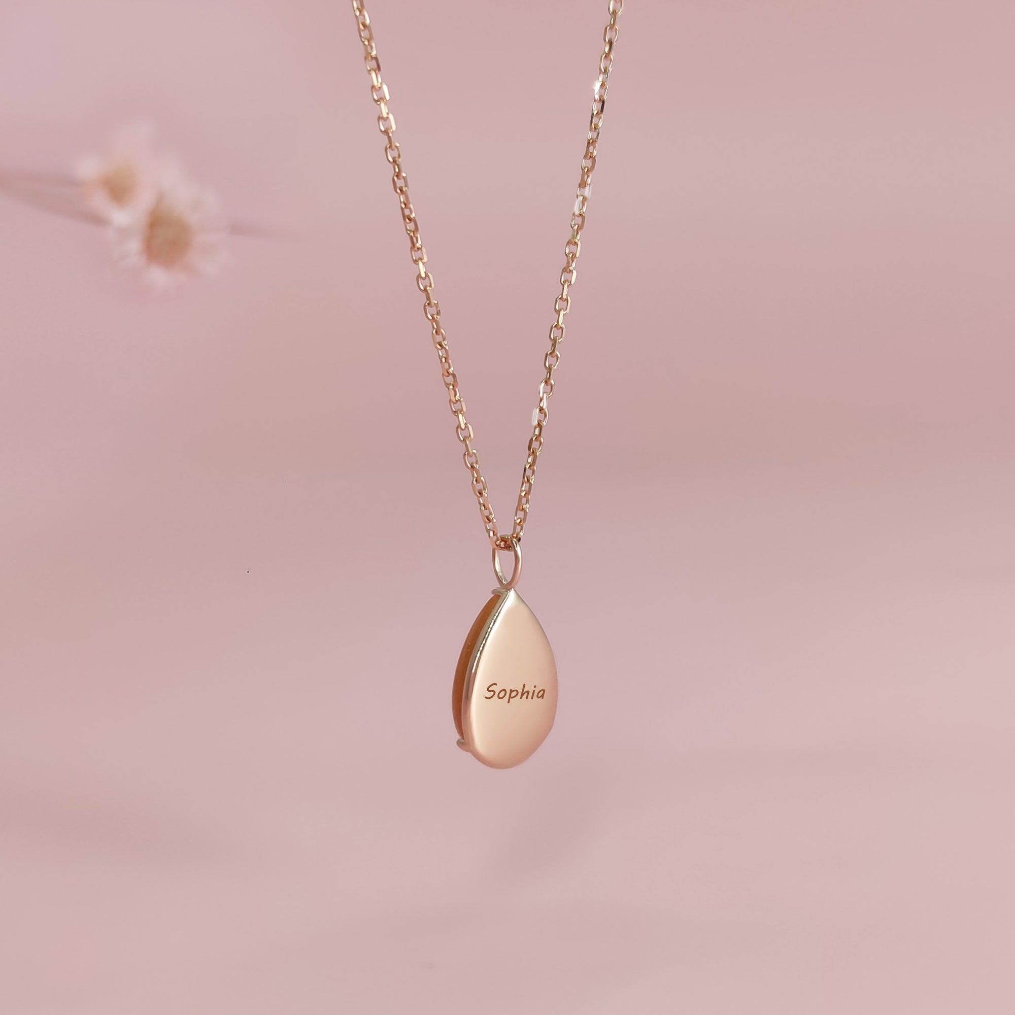 Glisten Drop: Teardrop Ashes Gold Necklace