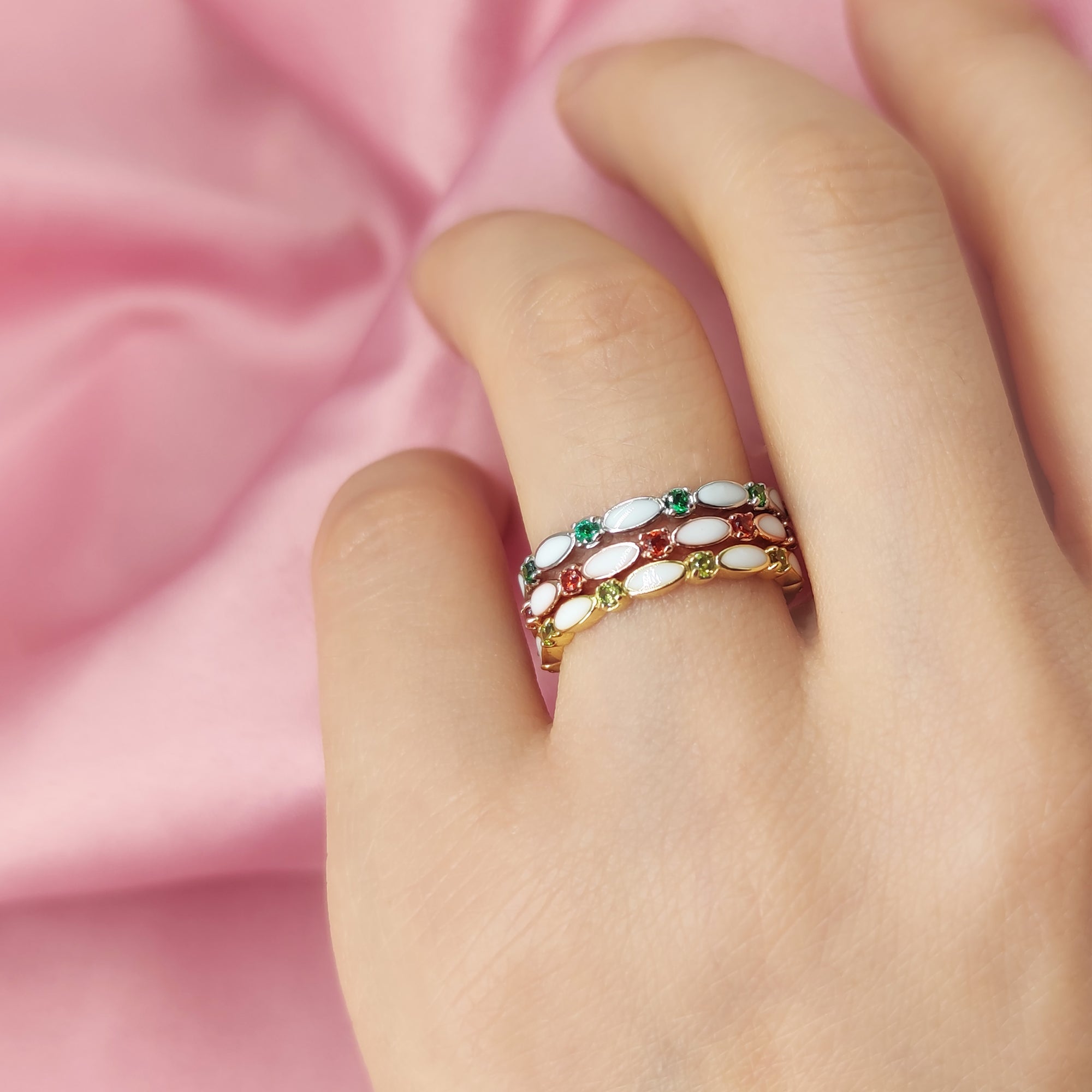 Endless Love: Sterling Silver Full Band Birthstone Breast Milk Ring