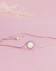 Collar de plata de ley con forma de lágrima y leche materna (kit DIY)