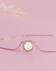 Collar de plata de ley con forma de lágrima y leche materna (kit DIY)