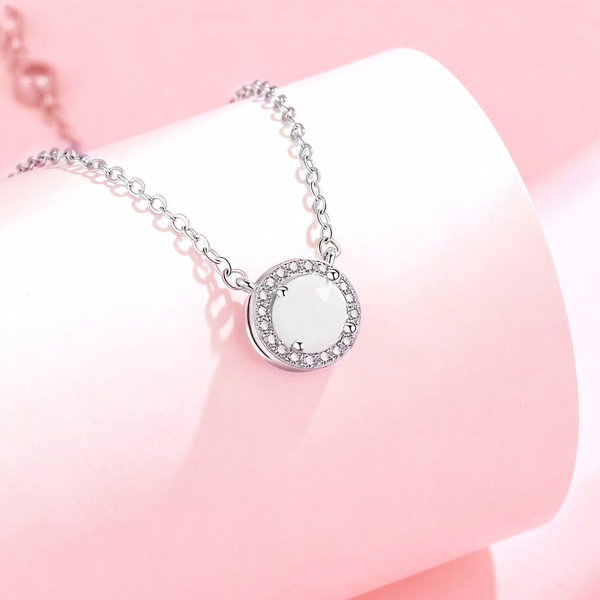 Collar de plata de ley con forma de lágrima y leche materna (kit DIY)