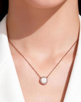 Collar de plata de ley con forma de lágrima y leche materna (kit DIY)