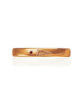 Tracks Love Band:Solid Gold Footprint Ring