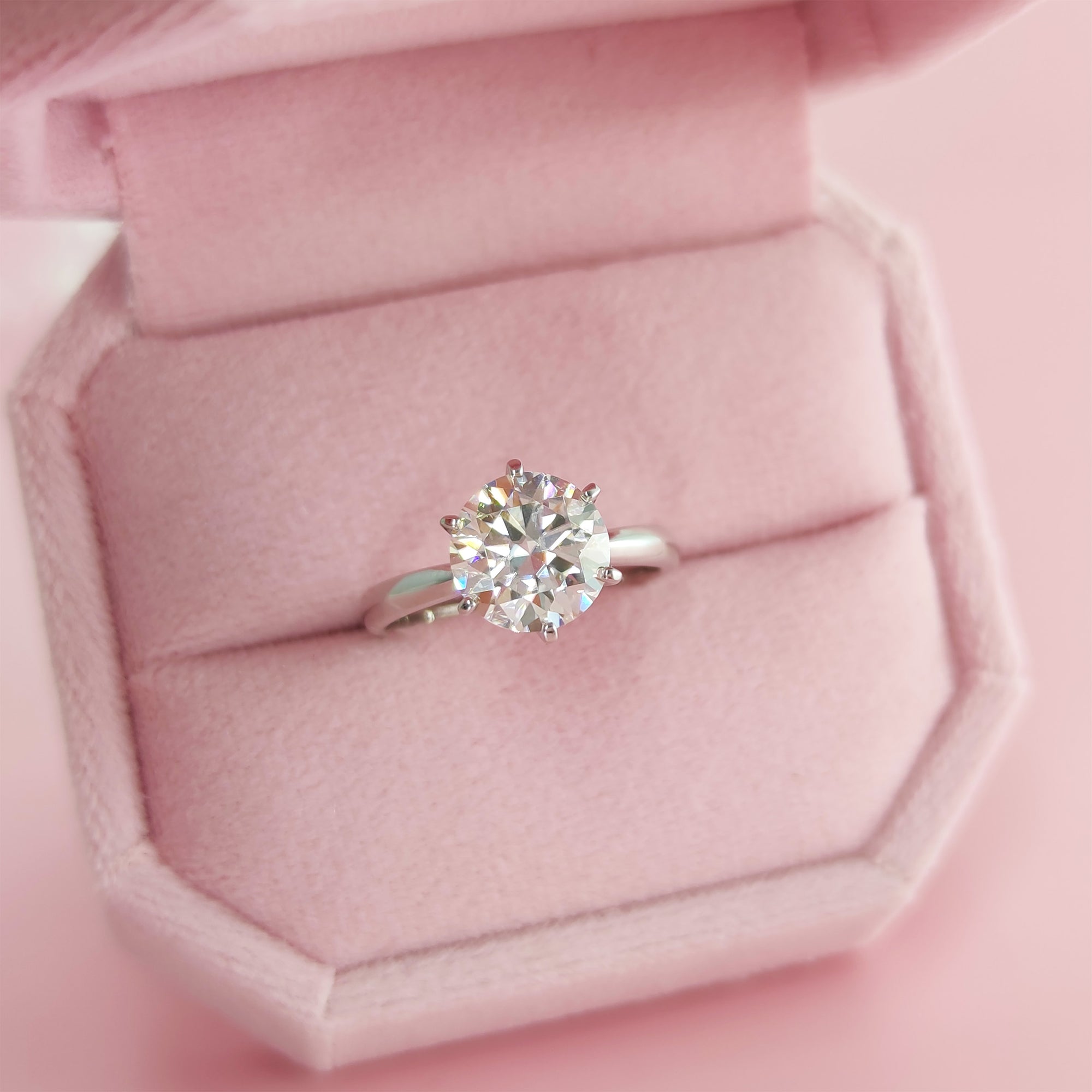 Celestial Spark: Round Cut Moissanite Ashes Ring