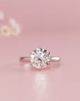 Celestial Spark: Round Cut Moissanite Ashes Ring