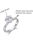 Celestial Spark: Round Cut Moissanite Ashes Ring