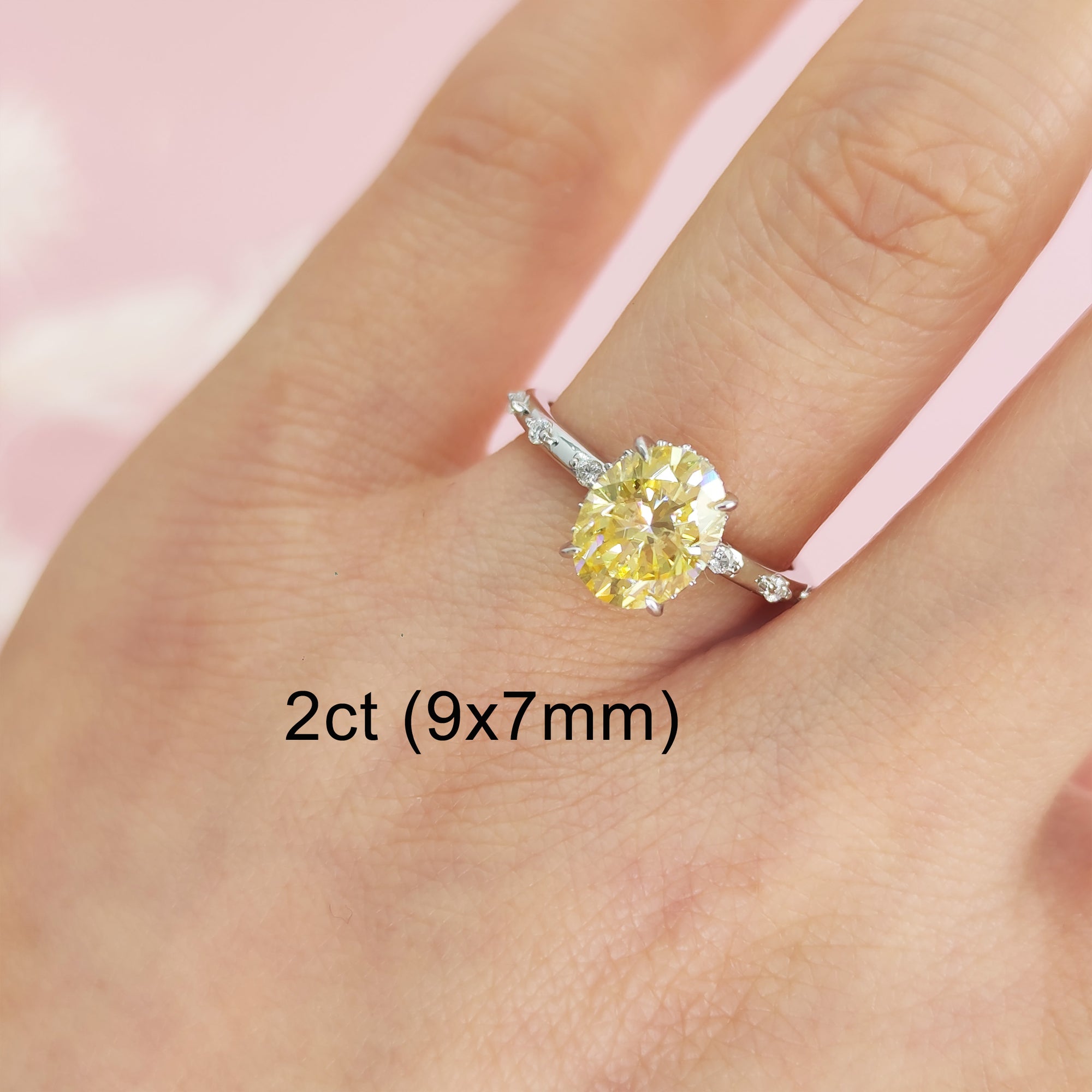 Aurora: Oval Cut Moissanite Ashes Ring