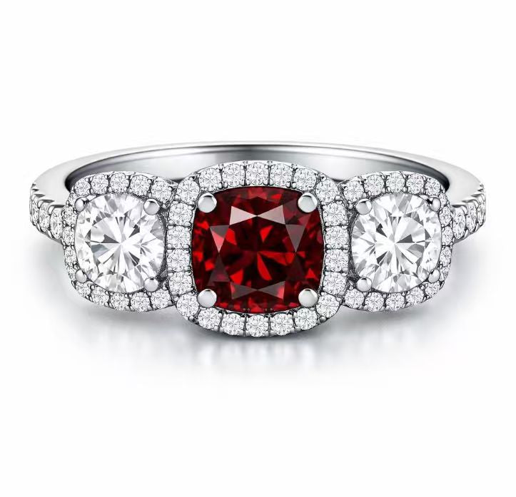 Forever Flame: Cushion Cut Moissanite Ashes Ring