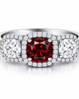 Forever Flame: Cushion Cut Moissanite Ashes Ring