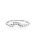 Fountain Spark: Round Cut Moissanite Ashes Ring  Set