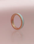 EternalBond: Men's Channel Breastmilk Solid Gold Ring-4mm in width