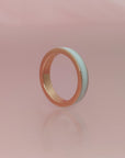 EternalBond: Men's Channel Breastmilk Solid Gold Ring-4mm in width