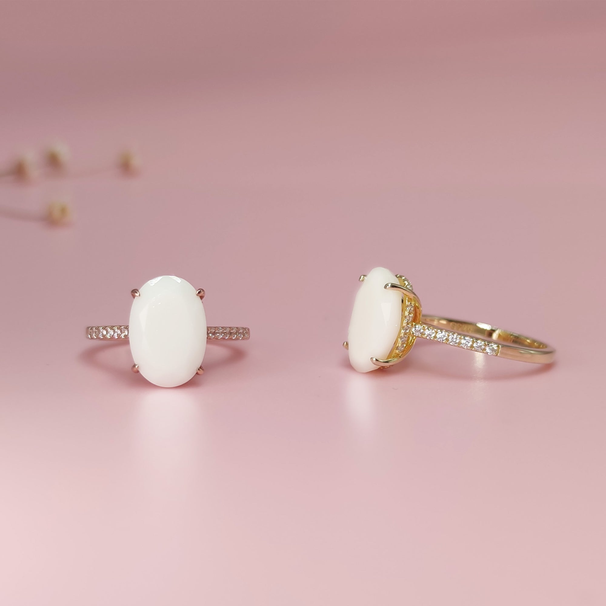 OvalSerenity: Oval Breastmilk Solid Gold Ring