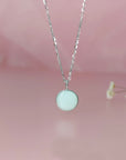 Sterling Silver Round Breastmilk Necklace (DIY KIT)