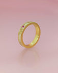 EternalBond: Men's Channel Breastmilk & Baby Hair Solid Gold Ring-4mm in width