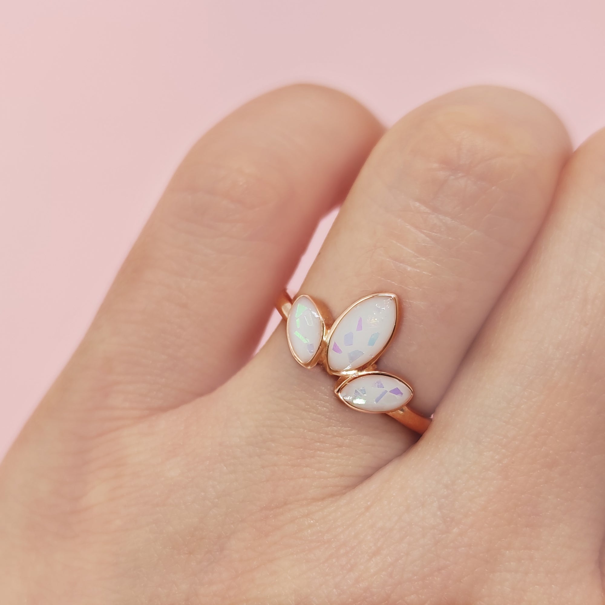 HeirloomClover : Solid Gold Clover Breastmilk  Ring