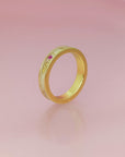 EternalBond: Channel Pet Hair/Fur Solid Gold Ring-3mm in width