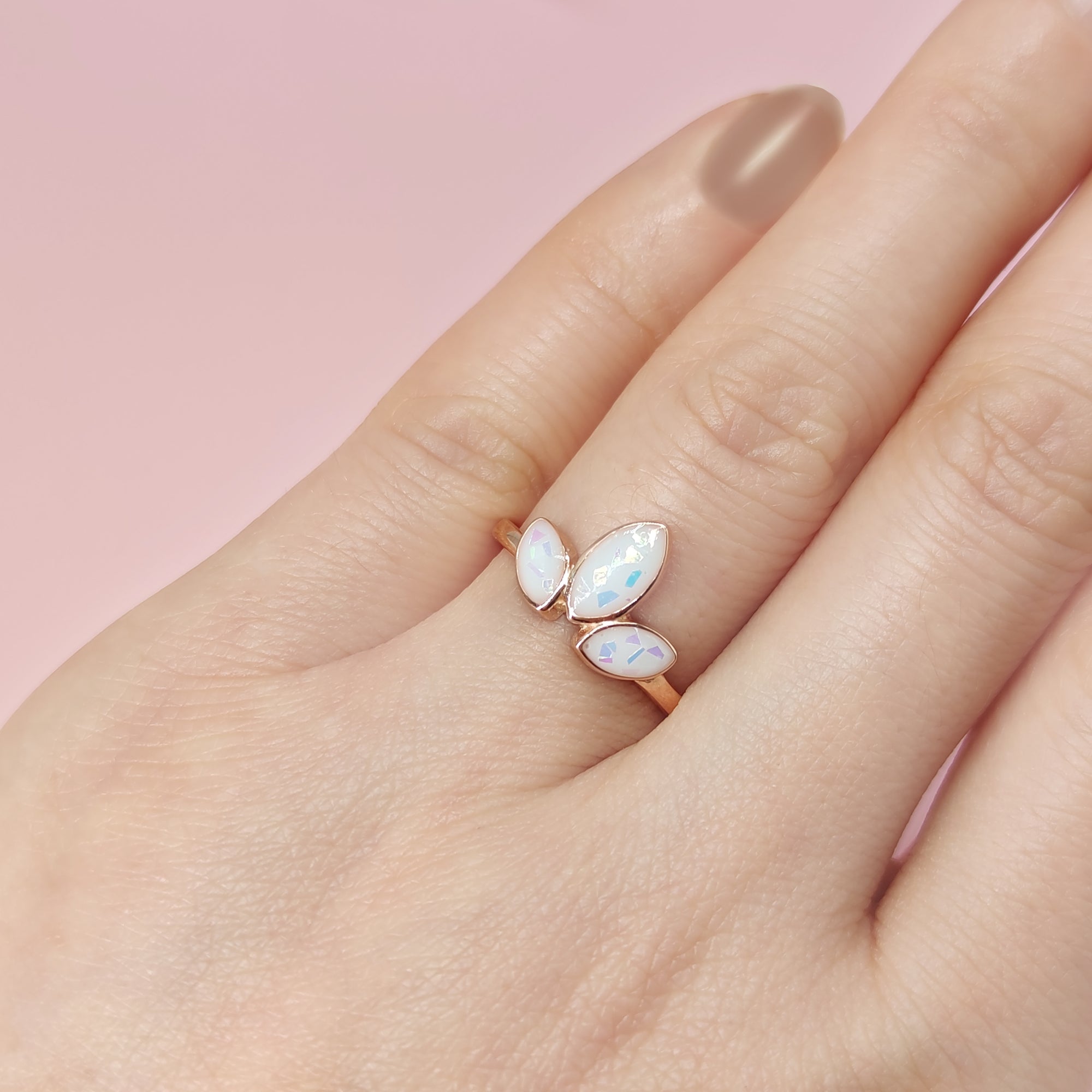 HeirloomClover : Solid Gold Clover Breastmilk  Ring