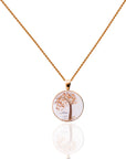 LifeTree: Round Breastmilk & Baby Hair Gold Necklace