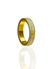 EternalBond: Men's Channel Breastmilk & Baby Hair Solid Gold Ring-4mm in width