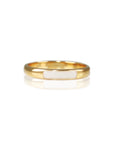 Bond Forever: Solid Gold Band Birthstone Breastmilk Stackable Ring-3mm in width