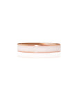 EternalBond: Men's Channel Breastmilk Solid Gold Ring-4mm in width