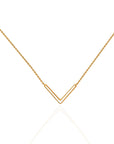 MilkMiracle: V-Shaped Breastmilk Solid Gold Necklace
