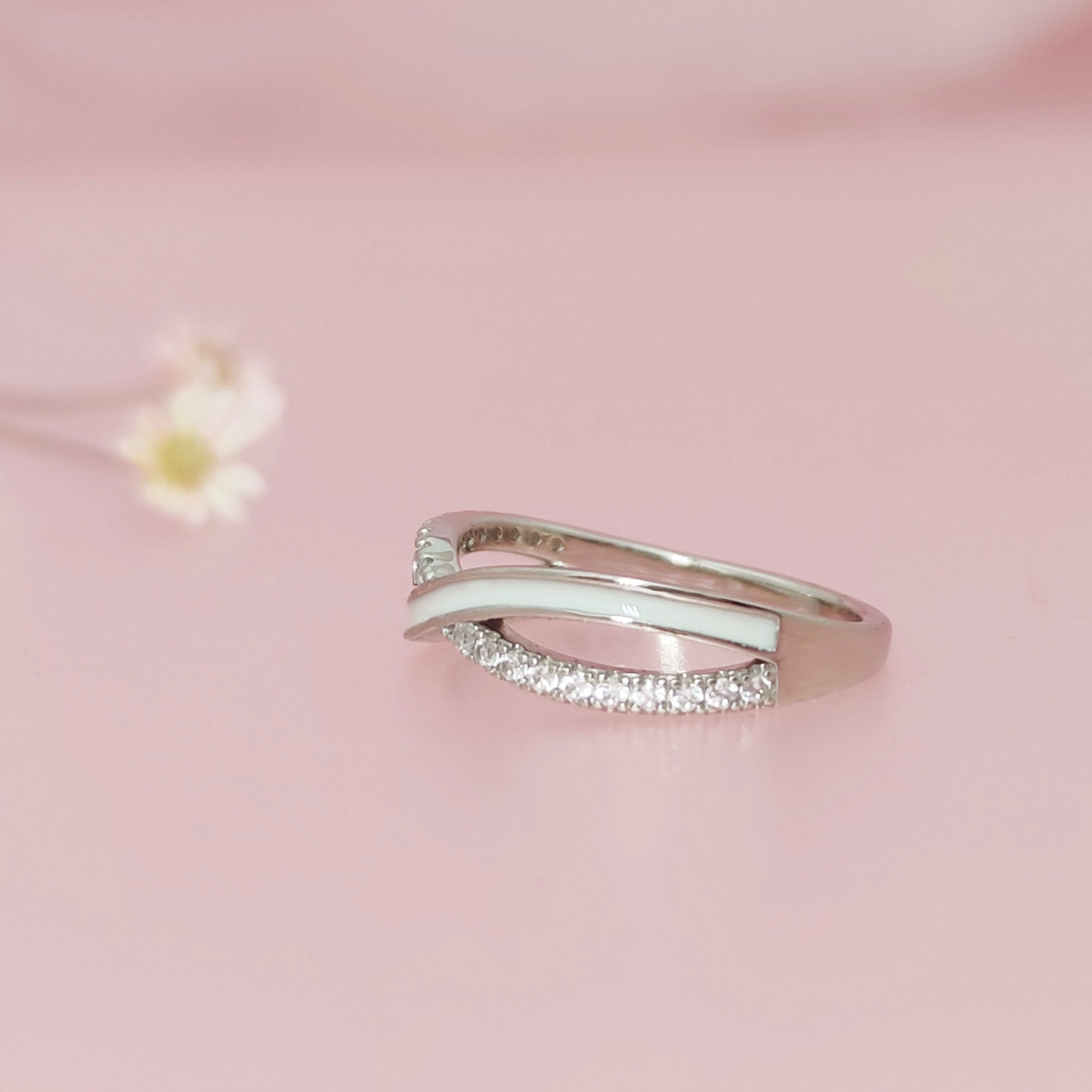 Sterling Silver X-Shape Breastmilk Ring (DIY KIT)