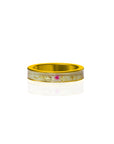 EternalBond: Channel Pet Hair/Fur Solid Gold Ring-3mm in width